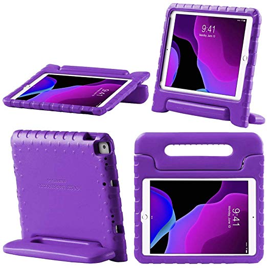 i-Blason KIDO Case for New iPad 7th Generation, iPad 10.2 2019 Case for Kids, Lightweight Super Protective Shockproof Case with Convertible Stand (Purple)