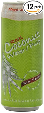 Taste Nirvana Real Coconut Water With Pulp, 16.2-oz. (Count of 12)