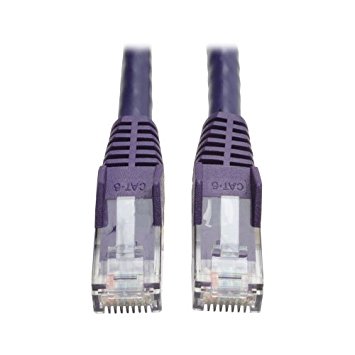 Tripp Lite Cat6 Gigabit Snagless Molded Patch Cable (RJ45 M/M) - Purple, 7-ft.(N201-007-PU)