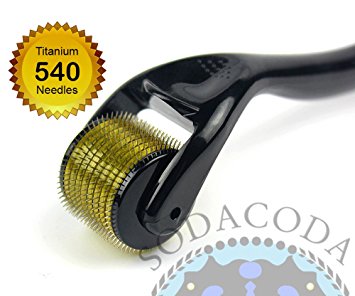 0.20 mm - SODACODA 540 TITANIUM Micro Needles Derma Roller for better cosmetics application, better beauty products absorption, daily skin care, sustaining your skin condition