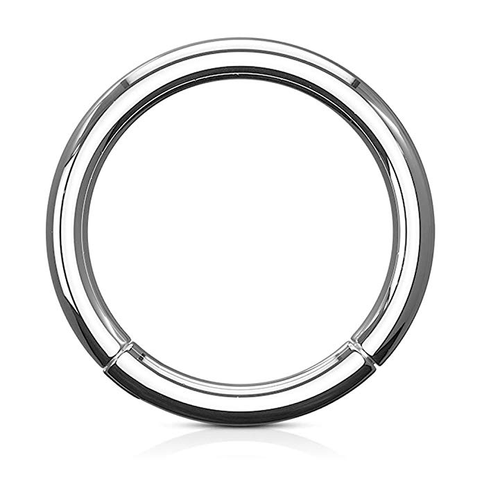 Fifth Cue Grade 23 Solid Titanium Hinged Seamless Septum Clicker Ring