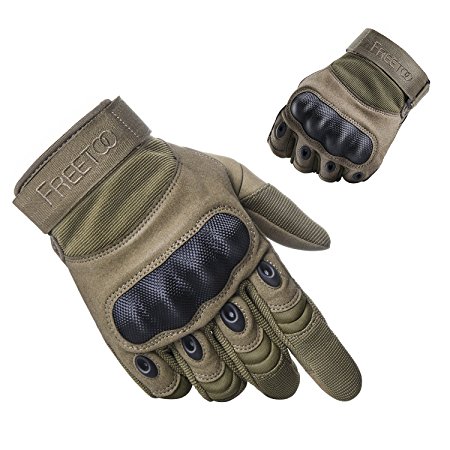 Freetoo Men's Outdoor Gloves Full Finger Cycling Motorcycle Gloves