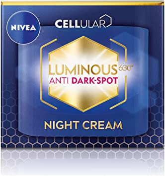 NIVEA Cellular LUMINOUS 630 Anti-Dark Spot Even Tone Night Cream (50ml), Hydrating Face Cream for Women, Recharges Skin and Reduces the Appearance of Dark Spots