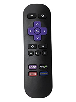 Beyution New Replace Remote Compatible with Roku Models Roku 1 (Lt, Hd) Roku 2 (Xd, Xs); Roku 3 (Do NOT Support Roku Streaming Stick, Hdmi Stick and Game) with Instant Replay