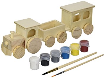 MasterPieces Works of Ahhh Choo Choo Train Set Wood Paint Kit