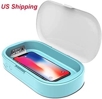 UV Cell Phone Sanitizer, Gucloudy Portable UV Light Smart Phone Sterilizer, Aromatherapy Function Disinfector, Phone Toothbrush Jewelry Watches Glasses Cleaner Case