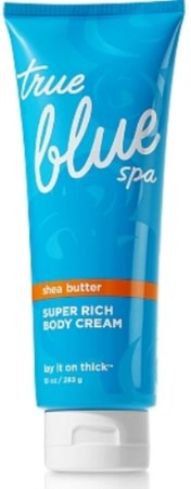 Bath and Body Works True Blue Spa Shea Butter Super Rich Body Cream 10 Oz