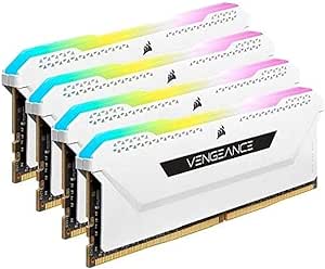 Corsair VENGEANCE RGB PRO SL 64GB (4x16GB) DDR4 3600 (PC4-28800) C18 1.35V - White, CMH64GX4M4D3600C18W