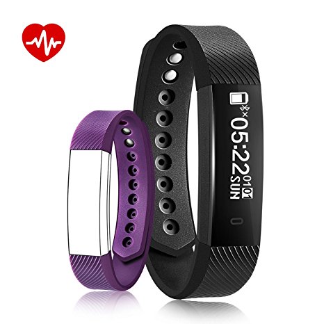 Fitness Tracker Bluetooth Smart Watch Waterproof wristband camera Remote Notification Remind Pedometer Heart rate support for Android and IOS Y15 Pink