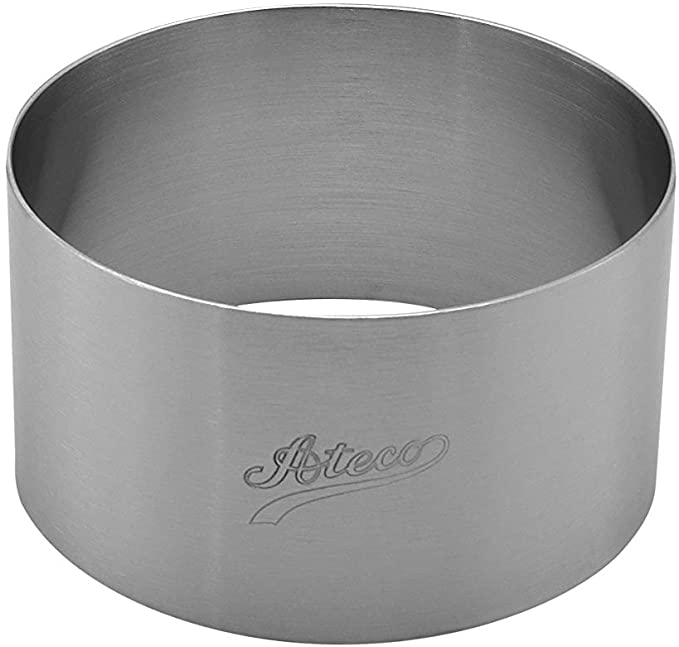 Ateco Round Cake Ring and Dessert Mold, 3.125 x 1.75-Inches High