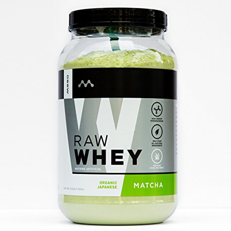 MESO RAW Grass Fed Whey Protein Isolate - 2.5 lbs | Unsweetened | All Natural | No Fillers | No Soy (Matcha)