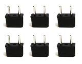 Ceptics USA to Europe Asia Plug Adapter High Quality - CE Certified - RoHS Compliant - 6 Pack