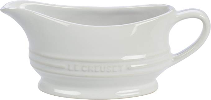 Le Creuset PG9700-1216 Stoneware 12-Ounce Gravy Boat, White