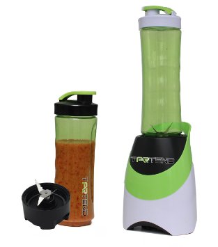 *FLASH SALE* Tartend TM Home Blender, Mini Blender, Personal Blender, Shake and Take, Smoothy to Go, Hand Blender, 300-watt, With 2 Travel Sport Bottles, Green, ------No More Pressing Buttons ------With One Slight Turn On The Top on The Blender------ The Healthy Smoothies Is Done.