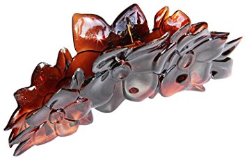 Parcelona French Clementines Celluloid Shell Jaw Hair Claw Clip for Thin or Fine Hair
