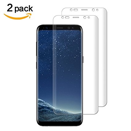 Galaxy S8 Plus Screen Protector, [2PACK] DeFitch Full Screen Coverage 3D Anti-Scratch 9H Hardness Ultra HD Screen Protector Film for Samsung Galaxy S8 Plus (Clear)