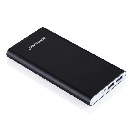 Poweradd Pilot 2GS 10,000mAh Dual-Port Portable Charger External Battery Power Bank for iPhone, iPad, iPod, Samsung, most other Phones and Tablets-Black (Lightning cable is not included)