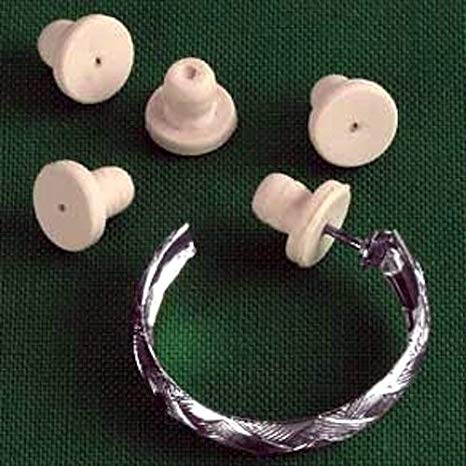 Cushioned Silicone Earring Backs - Set of 6
