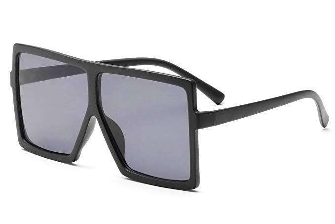 GRFISIA Square Oversized Sunglasses for Women Men Flat Top Fashion Shades