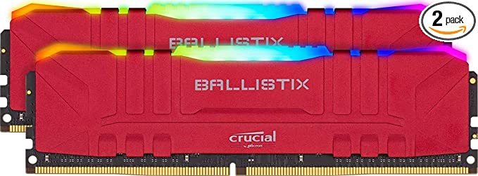 Crucial Ballistix RGB 3600 MHz DDR4 DRAM Desktop Gaming Memory Kit 16GB (8GBx2) CL16 BL2K8G36C16U4RL (RED)