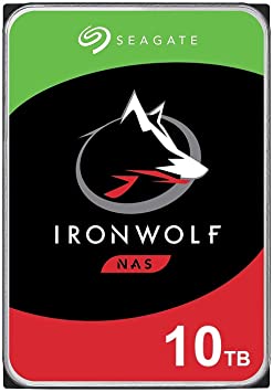 Seagate 10 TB IronWolf NAS 3.5 Inch Hard Drive ST10000VN0008 (SATA 6 Gb/s/256 MB/7200 RPM)