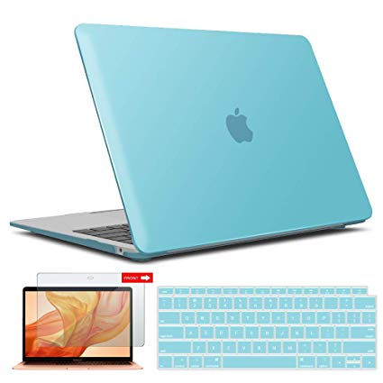 IBENZER MacBook Air 13 Inch Case, Soft Touch Hard Case Shell Cover with Keyboard Cover Screen Protector for Apple MacBook Air 13 A1369 1466 NO Touch ID, Serenity Green,MMA13SRG 2