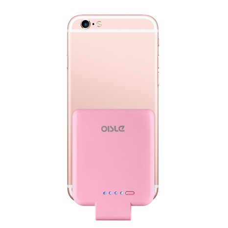 Oisle iPhone 6S Battery Case - Universal Extended Battery Case Portable Charger Power Backup Battery Case for iPhone 7, iPhone 6, 5, 5S, SE, iPad Mini | Ultra Slim Power Bank with 2200mAh (Pink)