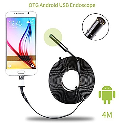 [Upgraded Version] Distianert Endoscope 8.5MM 2.0 Megapixel 2 in 1 Smartphone USB Borescope Inspection Camera for Android System Compatible with laptop (Win/Mac) 6 LED and 4M Cable