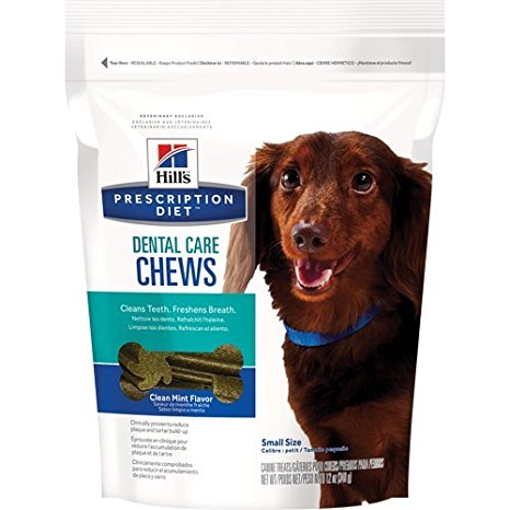 Hill's Prescription Diet Dental Care Chews Small Dog Treats, 12 oz bag, 1 Pouch, Medium