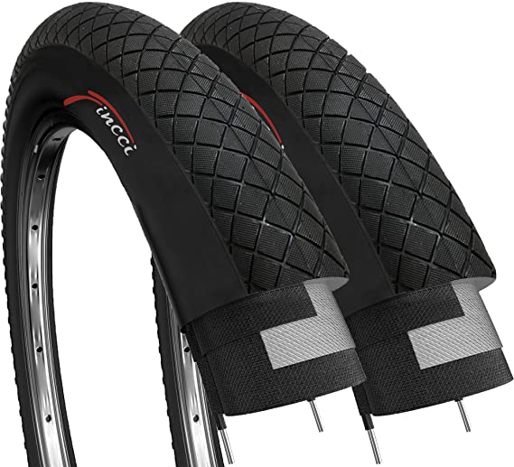 Fincci Pair 20 x 1.95 Inch 53-406 Tyres for BMX or Kids Childs Bike Bicycle (Pack of 2)