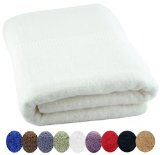 Utopia Luxury 100 Combed Cotton Bath Towel Easy Care Ringspun Cotton for Maximum Softness and Absorbency - White 30 x 56