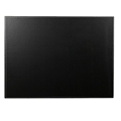 KINGFOM™ Desk Mat & Mate 24" x 18" Desk Pad & Protector Mouse Pad PU Leather for Desktops and Laptops (Black)