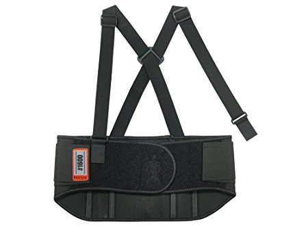 Ergodyne ProFlex 1600 Standard Elastic Back Support Belt, X-Large, Black