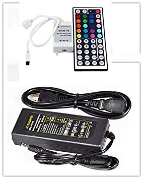 YHG 44key Wireless Ir Remote Controller   12v 5a Power Supply for 3528 5050 RGB LED Strip Light Lights