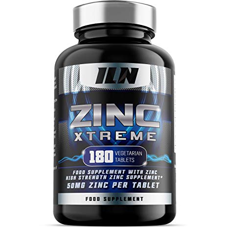 ZINC Xtreme - High Strength - 50mg Zinc per Tablet - 6 Month Supply - 180 Vegetarian & Vegan Tablets - UK Made