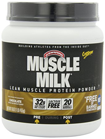 CytoSport Muscle Milk Lean Muscle Protein Powder, Chocolate, 1 Pound