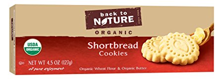 Back To Nature Non GMO, Organic Shortbread Cookies, 4.5 ounce