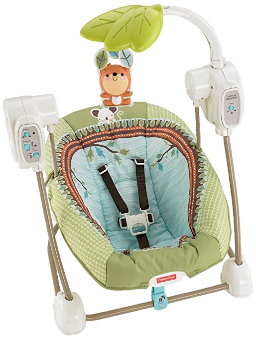 Fisher-Price SpaceSaver Swing and Seat, Forest Fun (Discontinued by Manufacturer)