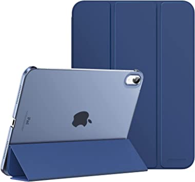 MoKo iPad 10th Generation Case 2022, Slim Stand Hard PC Translucent Back Shell Smart Cover Case for iPad 10th Gen 10.9 inch 2022, Support Touch ID, Auto Wake/Sleep,Navy Blue