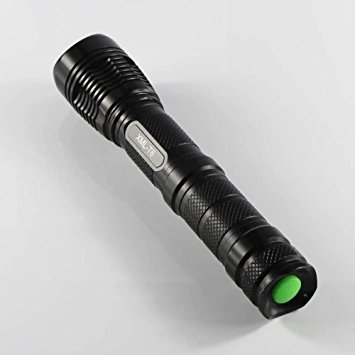ON THE WAY® Super Bright CREE XM-L T6 U2 2000Lumens Zoomable 5 modes LED Flashlight Torch Lamp Light 26650 18650 Rechargeable Battery/AAA Battery Waterproof Shockproof Lamp Torch Light for outdoor camping, hiking, riding, climbing (Flashlight ONLY)