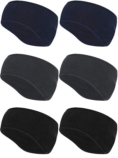 6 Pieces Women Ponytail Headband Winter Ear Warmer Headband with Ear Covers