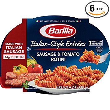 Barilla Italian-Style Entrees, Sausage & Tomato Rotini, 9 Ounce (Pack of 6)