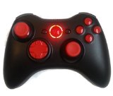 Xbox 360 Modded Rapid Fire Controller  Sniper Quick Scope  Drop Shot  Quick Aim  Zombies Auto Aim  Mimic  Burst  For COD  Modern Warfare  Black Ops  Gears of War and More  Red Leds  Glossy Red Buttons
