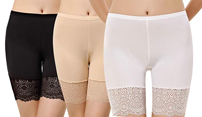 Women Safety Pants Slip Shorts for Under Dresses Short Leggings Lace Under Shorts Soft Breathable