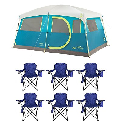 Coleman Tenaya Lake 8 Person Fast Pitch Instant Cabin Camping Tent w/ WeatherTec