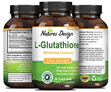 Pure And Natural Glutathione   Milk Thistle To Help Protect The Immune System - Can Be Used For Kidney And Liver Detox - Skin Whitening Pills Can Give An Even Skin Complexion - 650 mg Serving