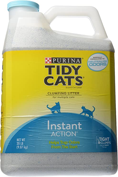 Tidy Cats Scoop Cat Box Filler Instant Action, Immediate Odor Control, Formulated For Multiple Cats, 20 Lb