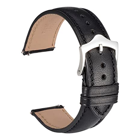 WOCCI Quick Release Watch Strap 18mm 20mm 22mm - Full Grain Leather Watch Bands for Men or Women