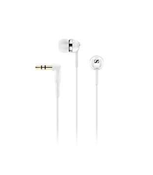 SENNHEISER CX 1.00 Ultra-small In-ear Headphones in White with 4 Size Ear Adaptors