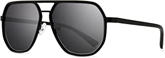 SUNGAIT Polygon Aviator Sunglasses for Men Polarized Trendy Square Sun Glasses Retro Pilot Shades UV Protection